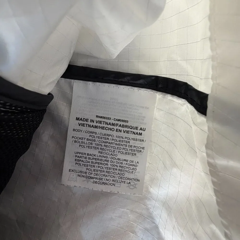 Nike Windrunner Hooded Windbreaker Jacket Women's Small Black White Full Zip Lig